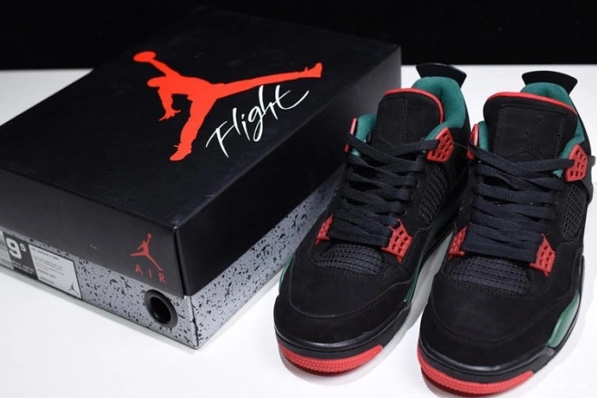 Gorge Jordan Green-Varsity GUCC Black 4 Red AQ3816-063 NRG Air 0520